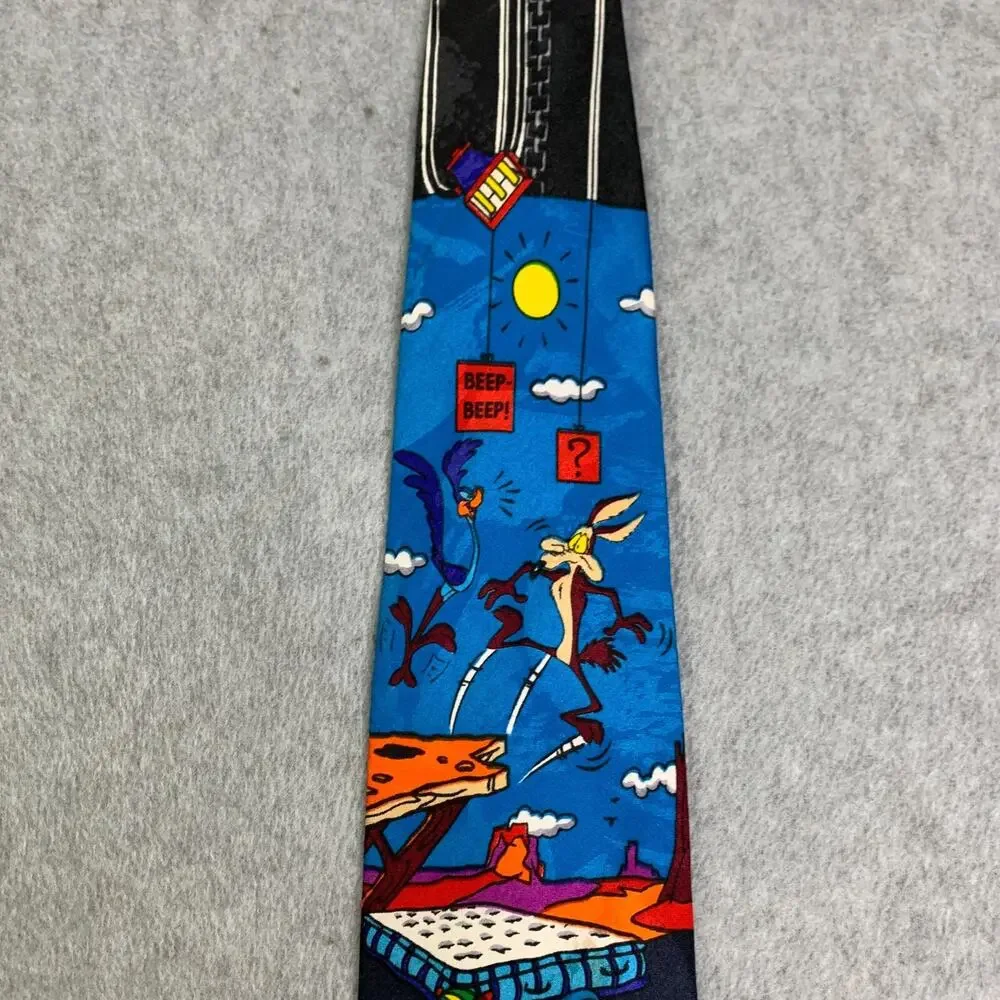 Vintage Looney Tunes Mania Tie Character All Over Print Mens